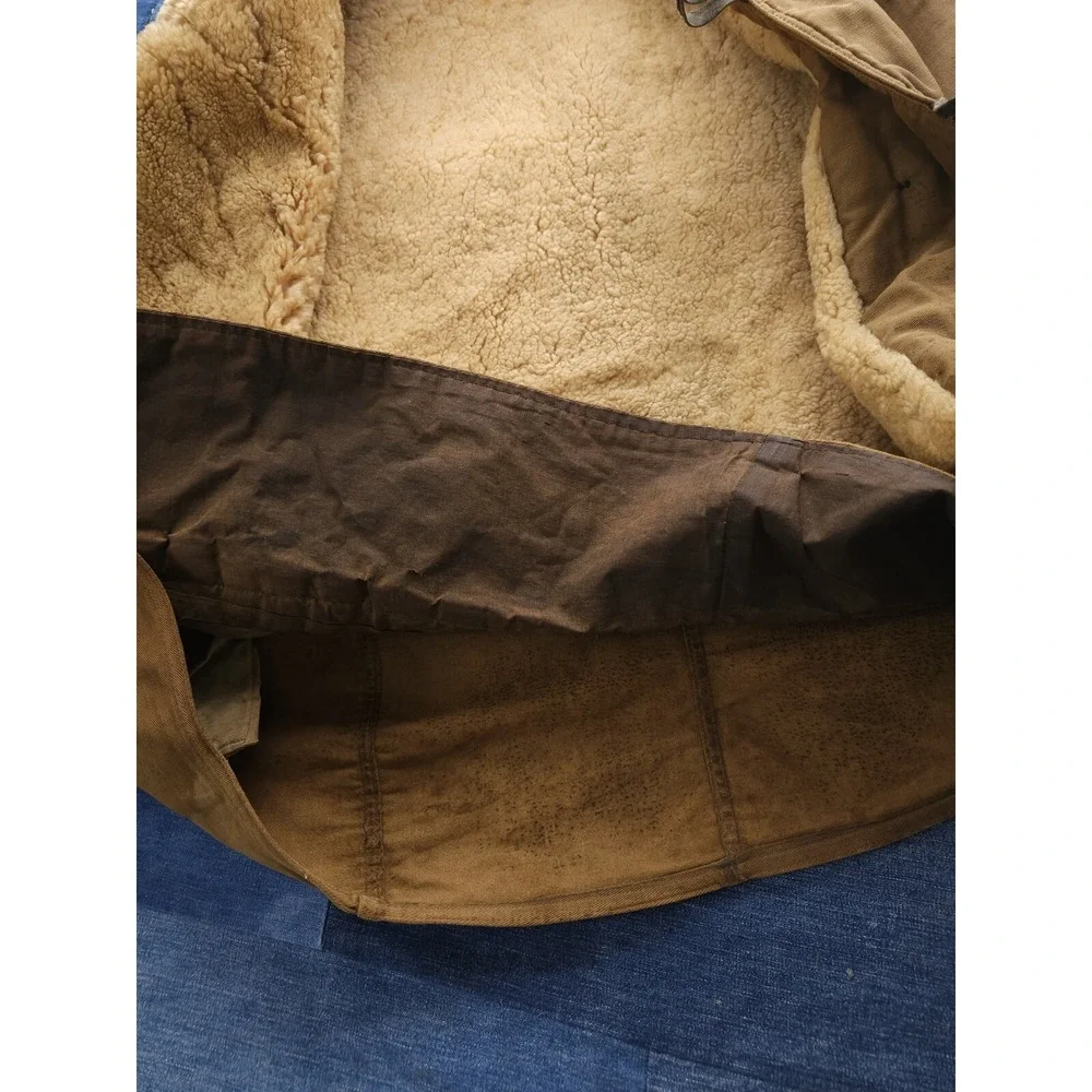 Vintage 1930s USCG Transport Mackinaw Coat Shearling Shawl Collar RARE 38 - Picture 10 of 16